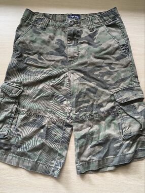 Cherokee Camo Cargo Shorts in Green and Brown